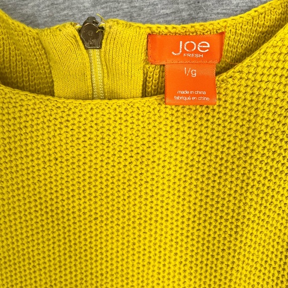Joe Fresh Yellow Peplum Women’s Top L - Picture 3 of 3